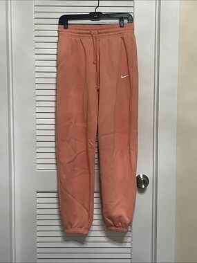 Nike Women’s Coral-Orange Jogger Sweatpants with Drawstring